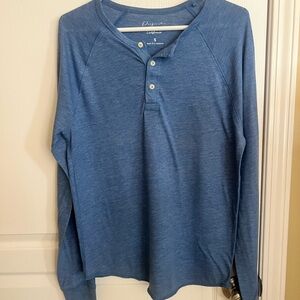 Lucky Brand Blue Long Sleeve Henley